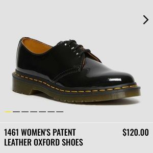 Doc Martens patent leather Oxford size 6 EUC